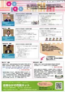 会派活動だより　１４号裏面のサムネイル